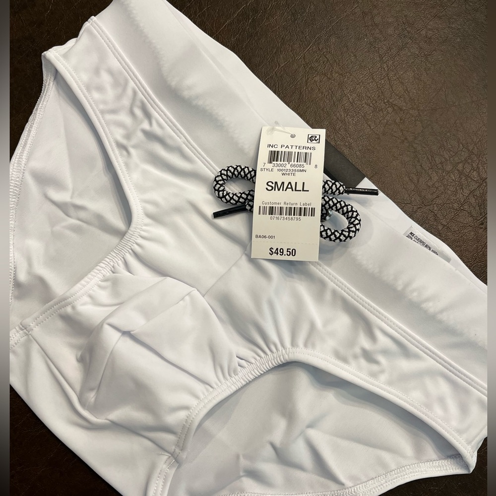 New INC SWIM BRIEFS - color white